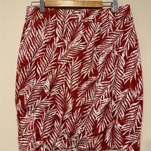 Ann Taylor Factory Skirt -multi color palm leaves